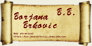 Borjana Brković vizit kartica